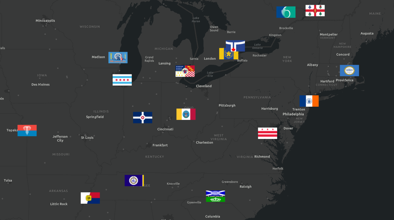 City Flags Map