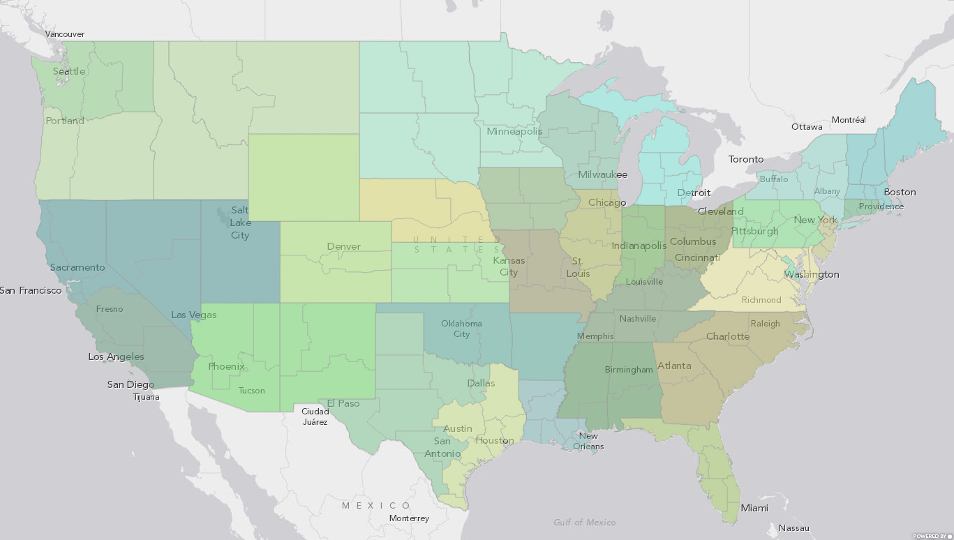 Catholic Dioceses of the USA Map